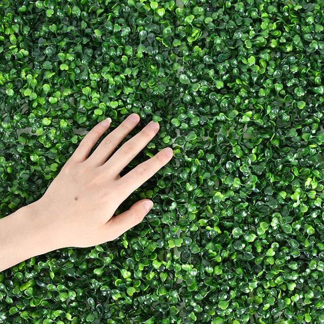 6/10/20 db Mesterséges Növények Fűfal Háttere 25Cmx25Cm Fűfű Hamis Dekoratív Beltéri/Kültéri Kerti Faldekorációhoz