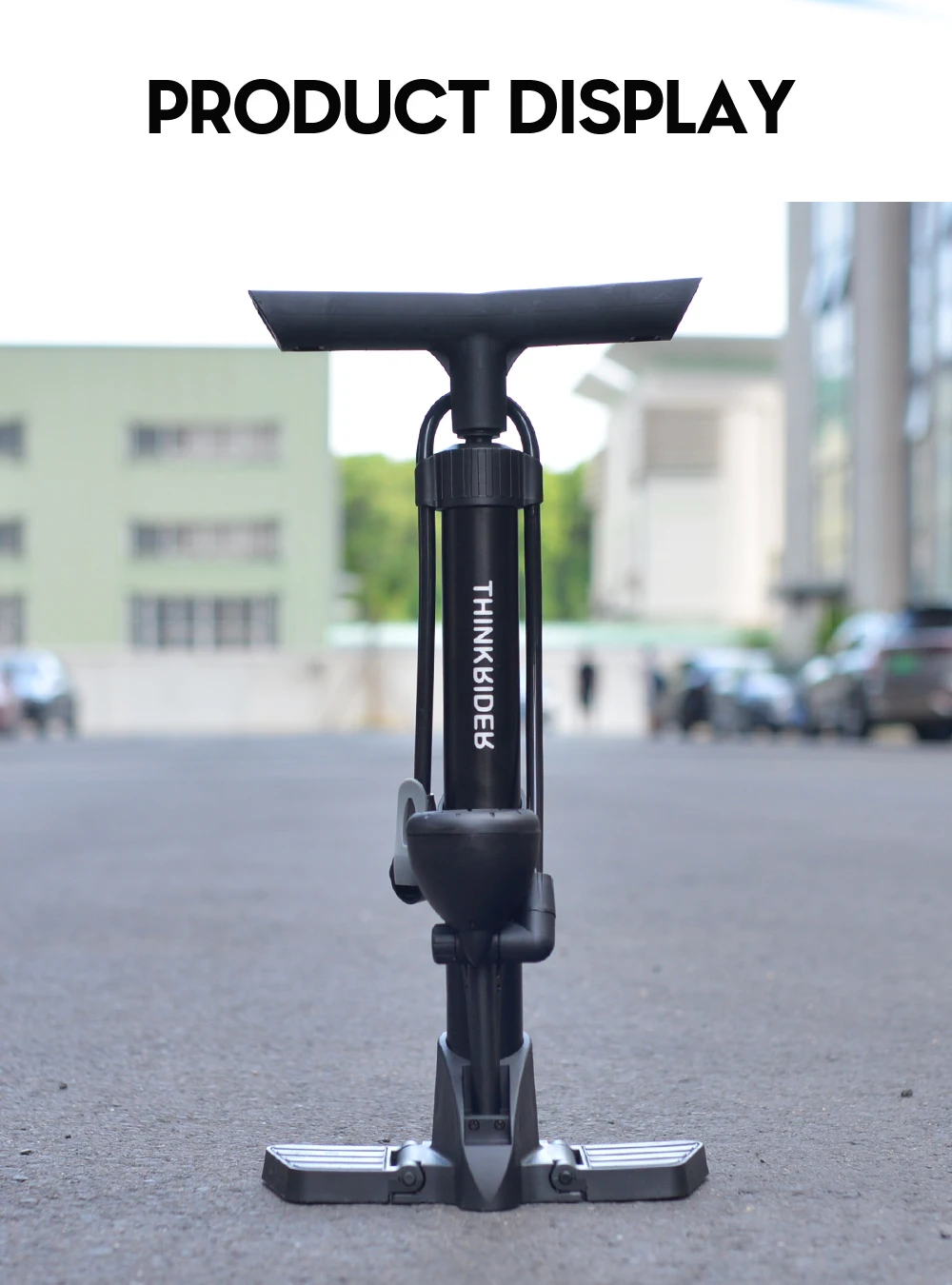 Think rider Fahrrad pumpe 160psi tragbare Edelstahl Fahrrad pumpe Schrader Presta Ventil Inflator Mountainbike Zubehör – Detail 13