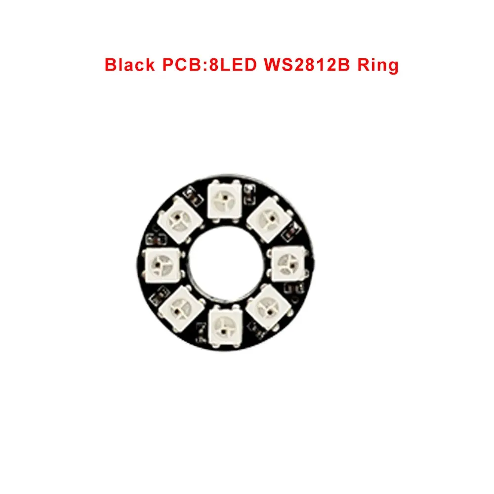 8Led Ring Black PCB
