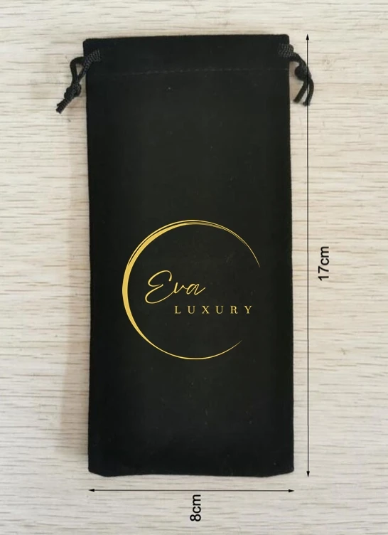 100 Pieces Customized Logo 8x17cm Drawstring Black Velvet Bags For Perfume Bottle Screen Printed With Gold Color Logo commitment to original 100% stp12nm50fd screen printed p12nm5 0fd12a 500v to220 direct insertion field effect transistor