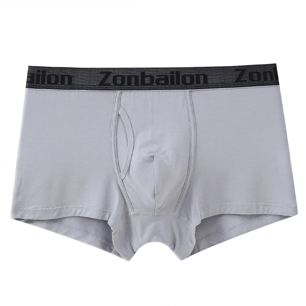 Male Panties Soft Solid Color Man Boxershorts High Quality Bamboo Fiber Men's Boxer Shorts 3 PCS