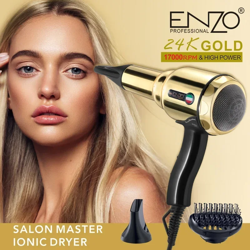 Professional 8000W Powerful Blow Dryer Negative Ions Hair Dryer 2 Speed/3Heat Setting Fast Drying Barber/Salon ENZO