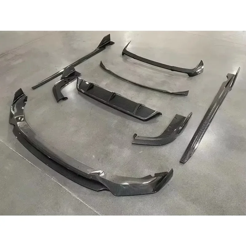 BAZIT X5 G05 프론트 립 리어 디퓨저 사이드 스커트 스포일러 G05 카본 파이버 룩 에어로 키트
