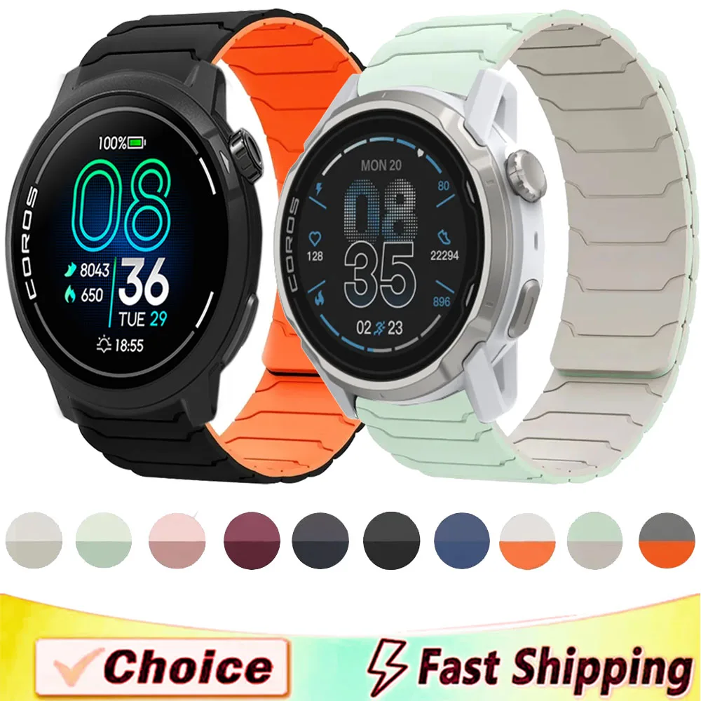 Magnetic Silicone Sport Strap - 20/22mm - Versatile Fitness Watch Band Bracelet