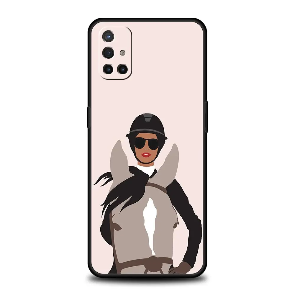 Galloping Horse Girl Drawing Phone Case Cover