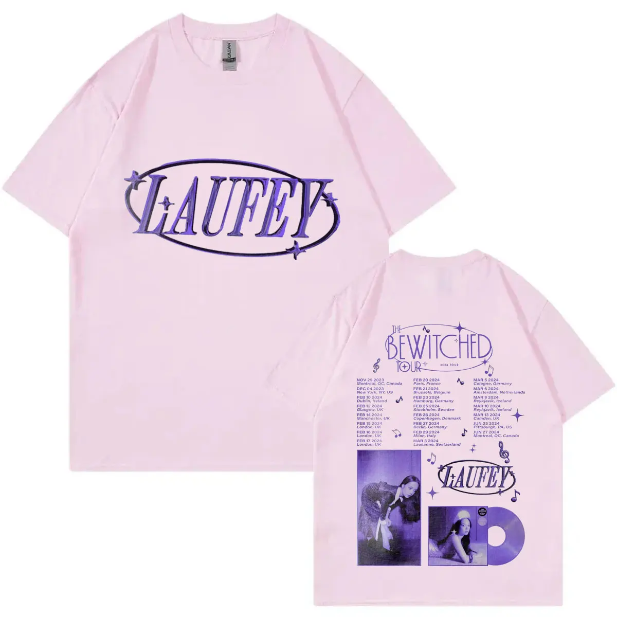 Singer Laufey Tour T-shirt graphique pour hommes et femmes, Hip Hop, Vintage, T-shirt à manches courtes, Mode estivale, Décontracté, Respzed Économie, 2024