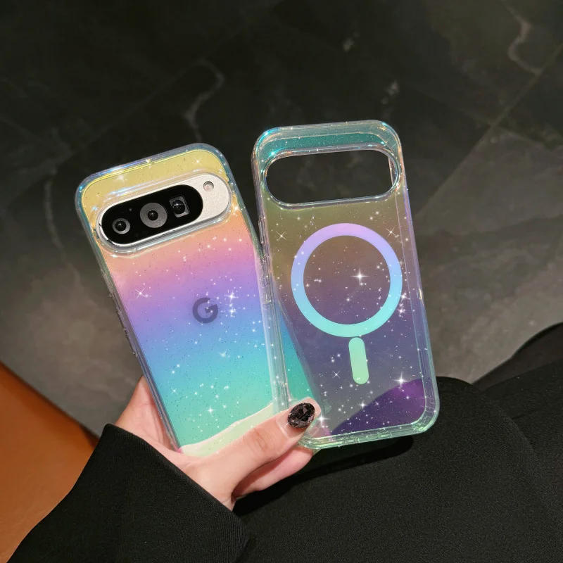 Luxury Bling Glitter Clear Candy Case - Starry Sky Transparent Shockproof Shell Cover