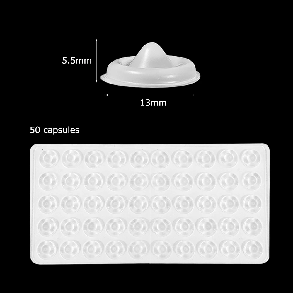 Silicone Furniture Pads 50-100Pcs Self Adhesive Clear Buffer Wall Stickers Bumper Toilet Cover Drawer Door Cabinets Anti-collision Rubber