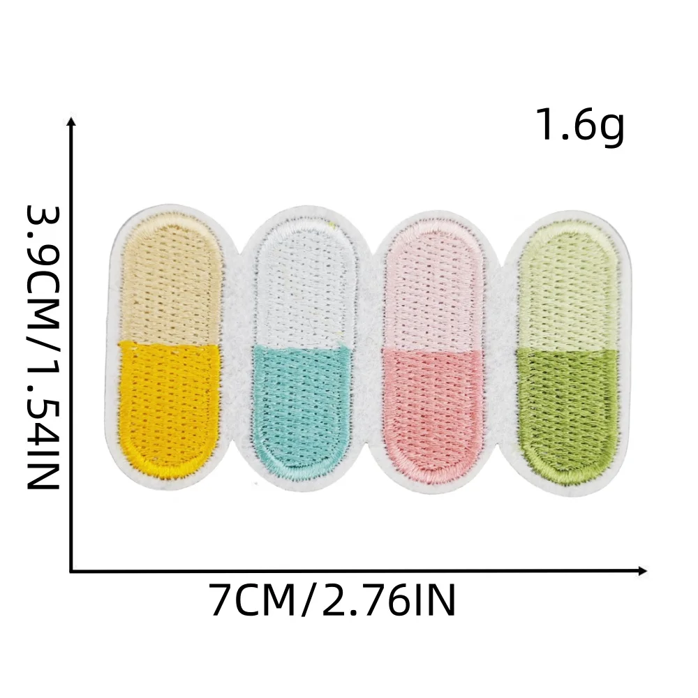 Toppe Termoadesive Per Infermieri - 16 Pezzi Ricamati A Motivo Medico - Regalo Simpatico Per Festa Dell'Infermiere - Foto 2