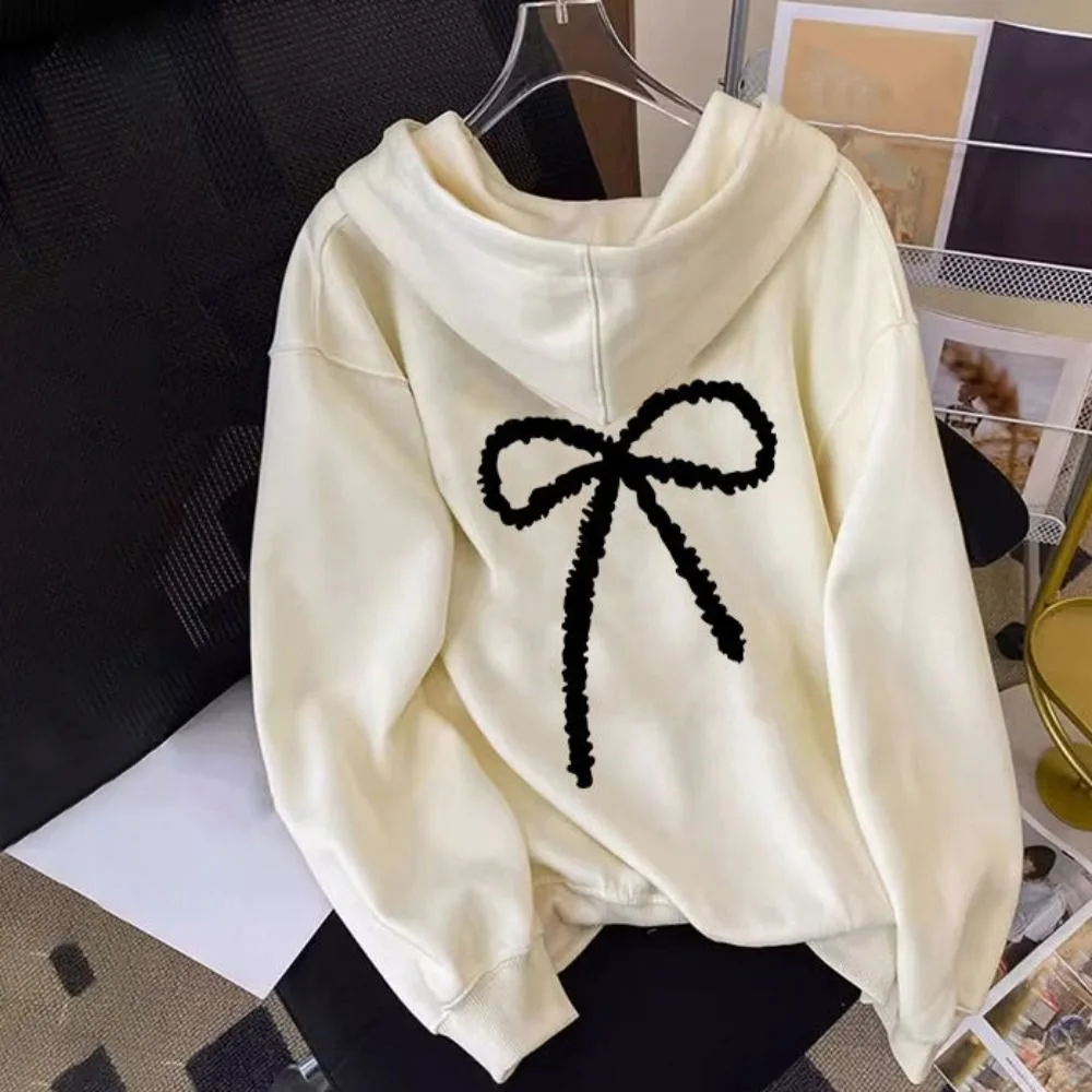 Description Picture 5 of itemFashion Sweet Bow Girl Bowknot Hoodie Loose Child Teens Autumn Hoodie Long Sleeve Coat Y2k Coat Girls Autumn Winter