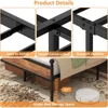 Bed Frame with Headbord, Canopy Bed Frame, Metal Black Iron Bed Platform with Charging Station and LGB Light No Box 6