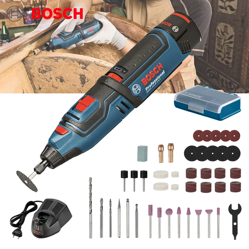 peber patrulje enestående Bosch GRO 12V-35 Mini Grinder Machine Variable Speed Cordless Rotary Tools  Kit Wood DIY Power Tool for Sanding/Polishing Machine