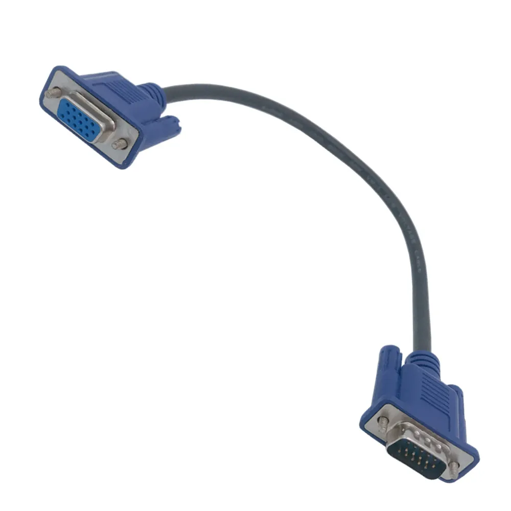 VGA Cable HD15Pin D-Sub Short Video Cable Cord Male to Male M/M to Female and Female RGB Cable 25cm 0.25m for Monitor