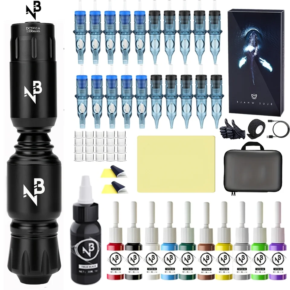 Complete Wireless Tattoo Gun Kit for Beginners