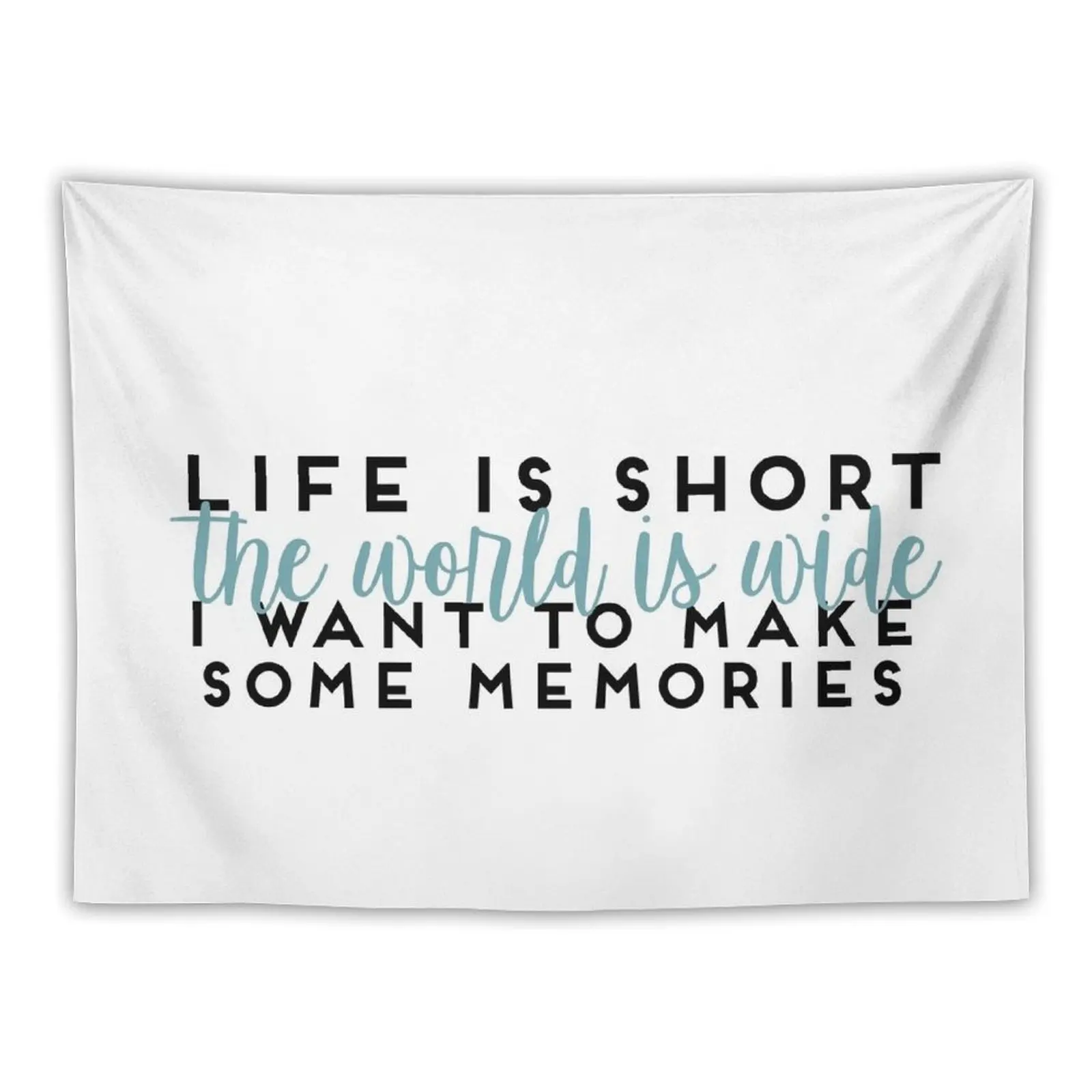 

Life Is Short Mamma Mia Lily James Quote Tapestry Wall Art Room Decoration Accessories For Bedroom Tapestry