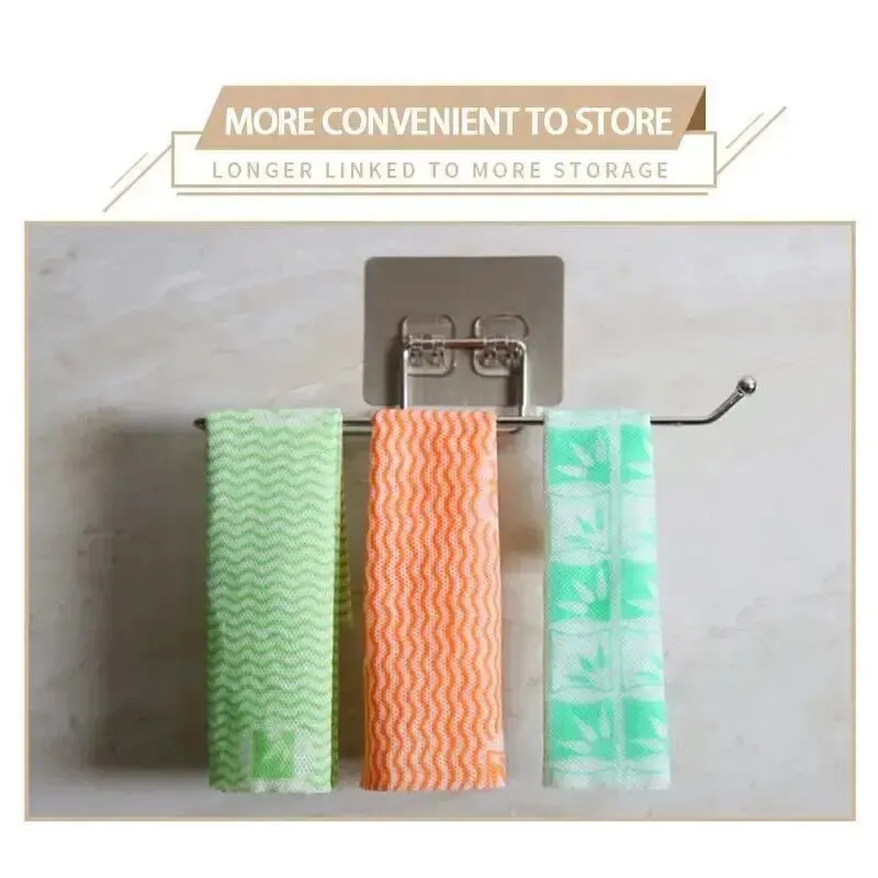 Paper Holder 1/4PCS Kitchen Towel Storage Hook Toilet Paper Holder Towel Stand Storage Rack Tissue Bathroom Organizer