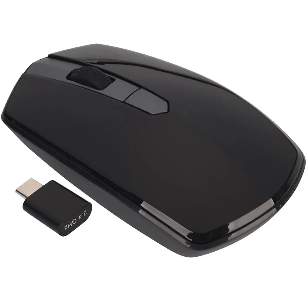 Mouse, Rechargeable Silent Optical Computer Mice with Receiver, 3 Adjustable DPI Level, Auto Sleeping Compatible for Device