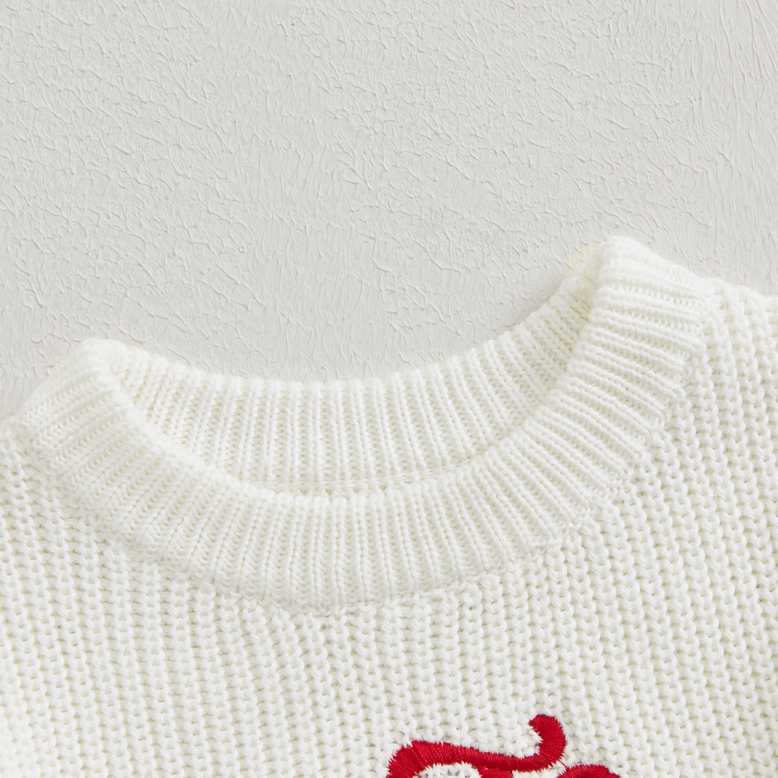 Santa Baby Knit Jumper Boy Girl Christmas Sweater Winter Warm Letter Embroidery Long Sleeve Kid Knitwear Pullover Top