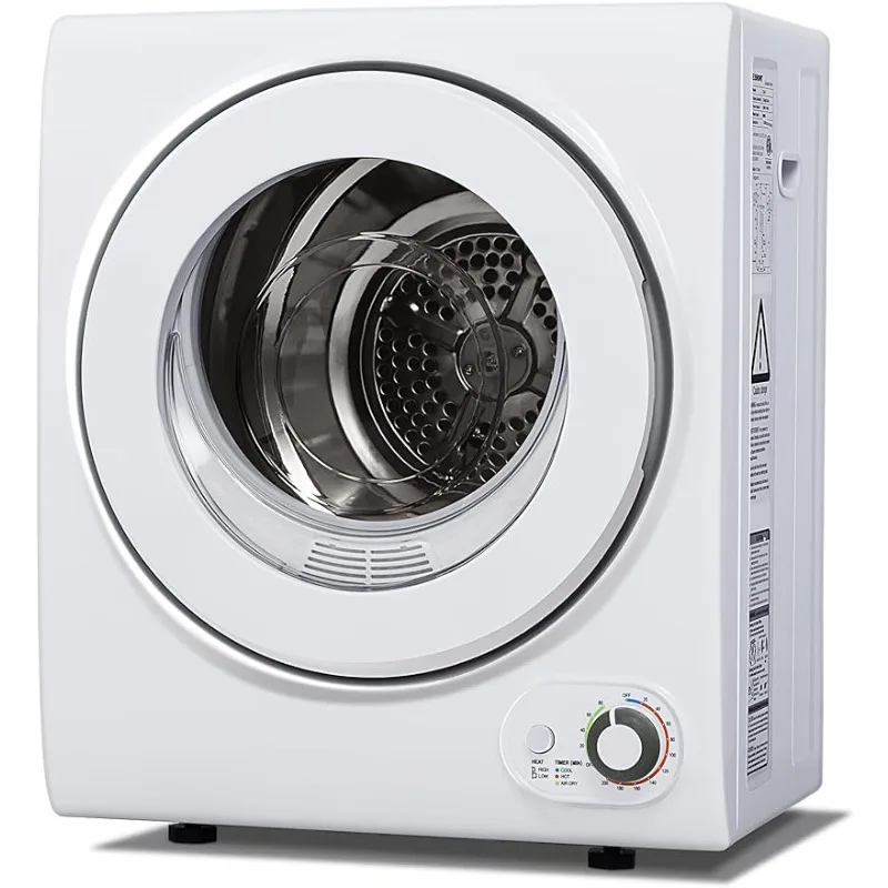 

Euhomy Portable Compact Laundry Dryers 1.5 cu.ft Front Load Stainless Steel Electric Dryers Machine with Stainless Steel Tub