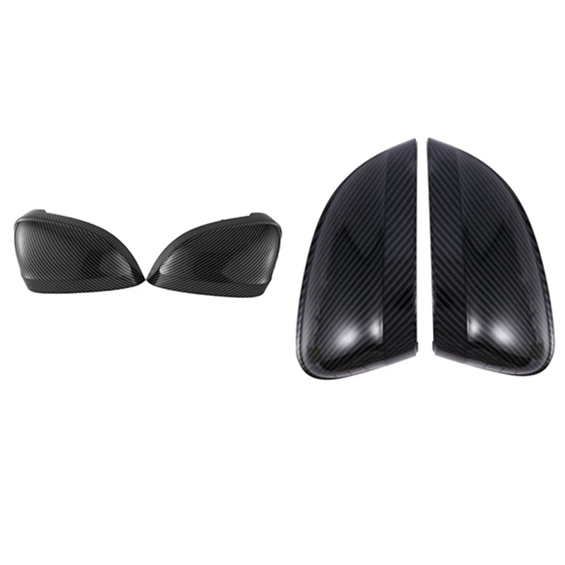 

Rearview Mirror Case Side Mirror ABS Carbon Fiber Shell For- A4 B9 2017-2019