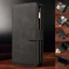 CAESBON For Samsung Galaxy A81 A12 A42 A91 A71 A51A10 A20 A30 A40 A41 A31 A21S Bussiness Phone Case Zipper Wallet Case Leather 1