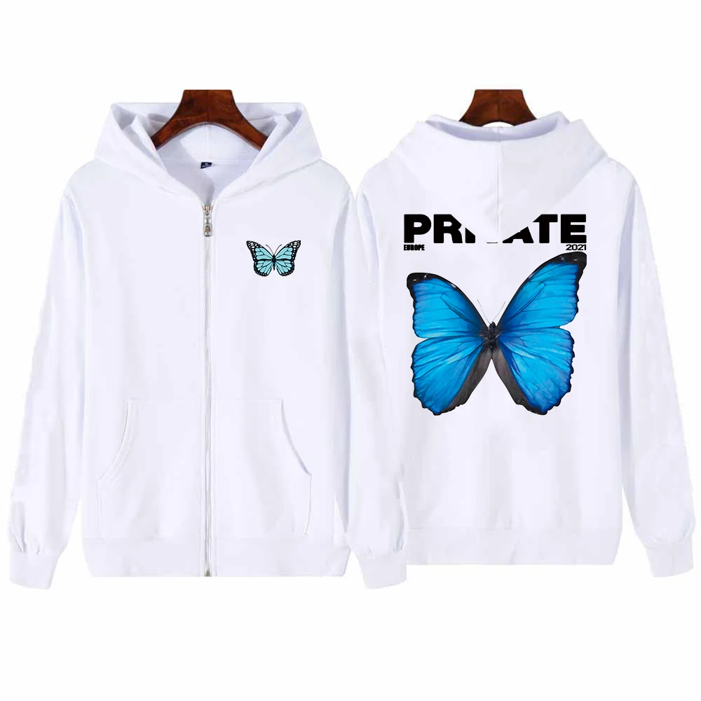 Korean Fashion Butterfly Graphic Oversized Hoodies Autumn Personalised  Private Long Sleeve Pullover Oversized Casual Sweatshirts