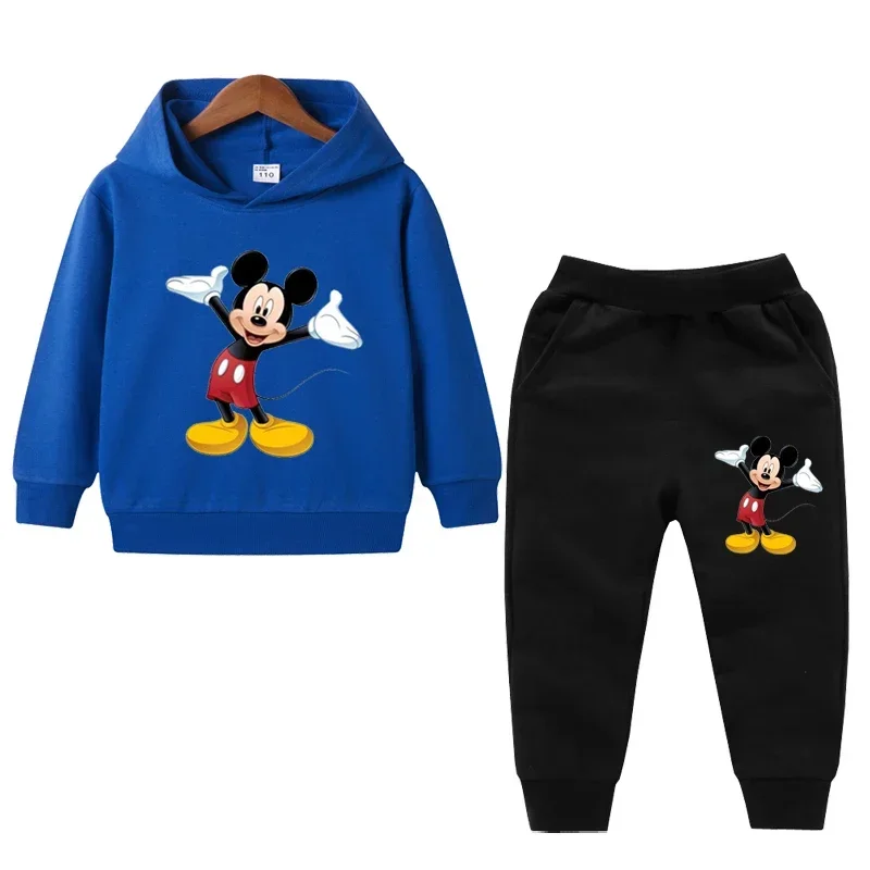 thumbnail image 1 of Traje de primavera y otoño para niñas de Disney, ropa para niñas pequeñas, sudaderas con capucha y pantalones deportivos, conjuntos de 2 piezas, chándal de moda para niños pequeños, 1 of 5
