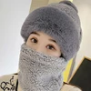 Plush Hat Women S Scarf Mask Integrated Ear Protection And Headband Cap 6