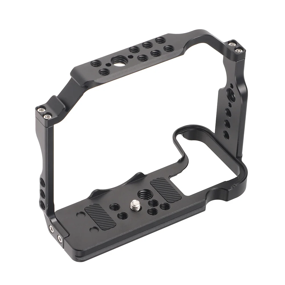 

Camera Cage for Canon EOS R10 Cage with Arca-Swiss Quick Release Plate Mount Shooting Stabilizer Rig With 1/4 & 3/8 Screw Holes