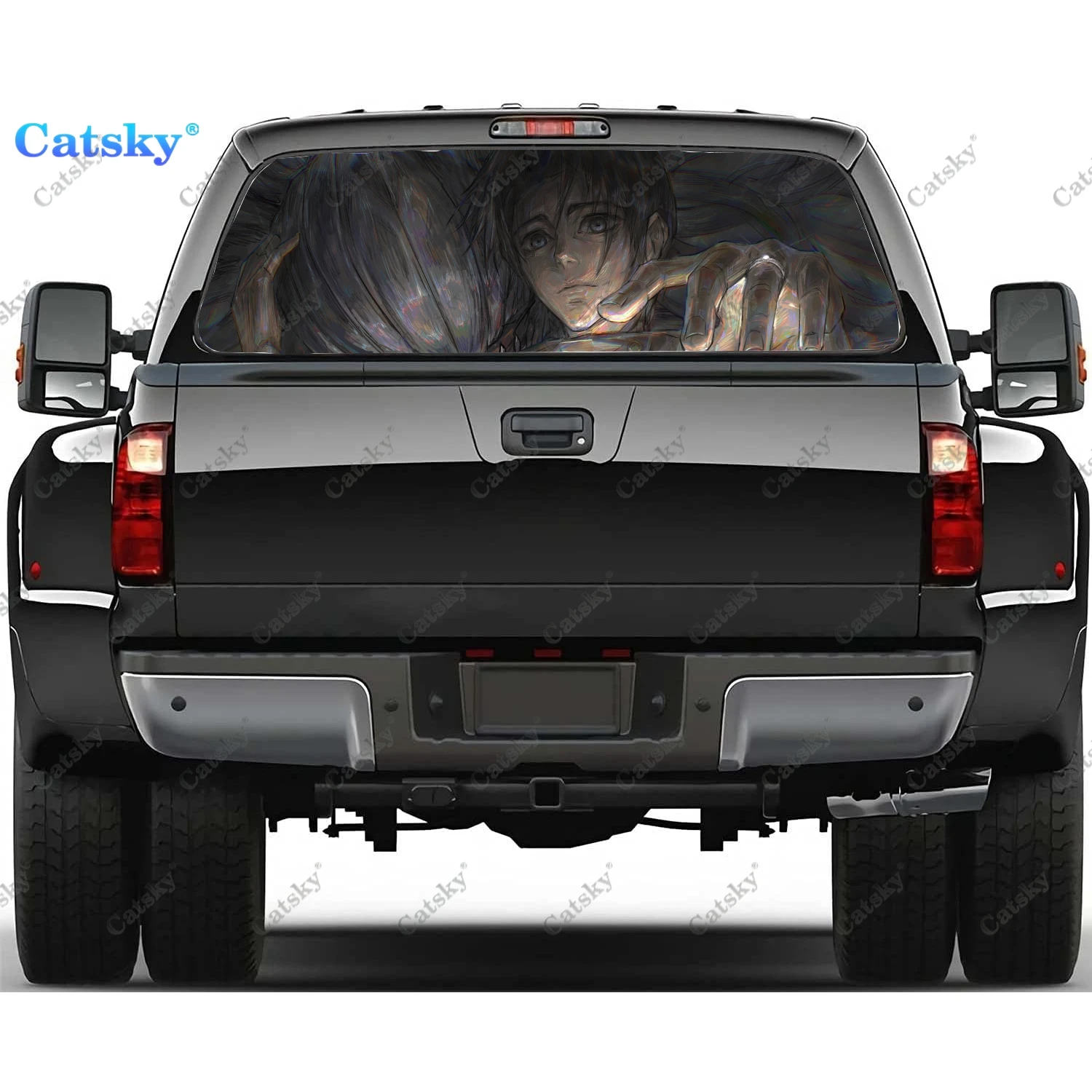 

Yuta Okkotsu Rear Window Decals for Truck,Pickup Window Decal,Rear Window Tint Graphic Perforated Vinyl Truck Sticker