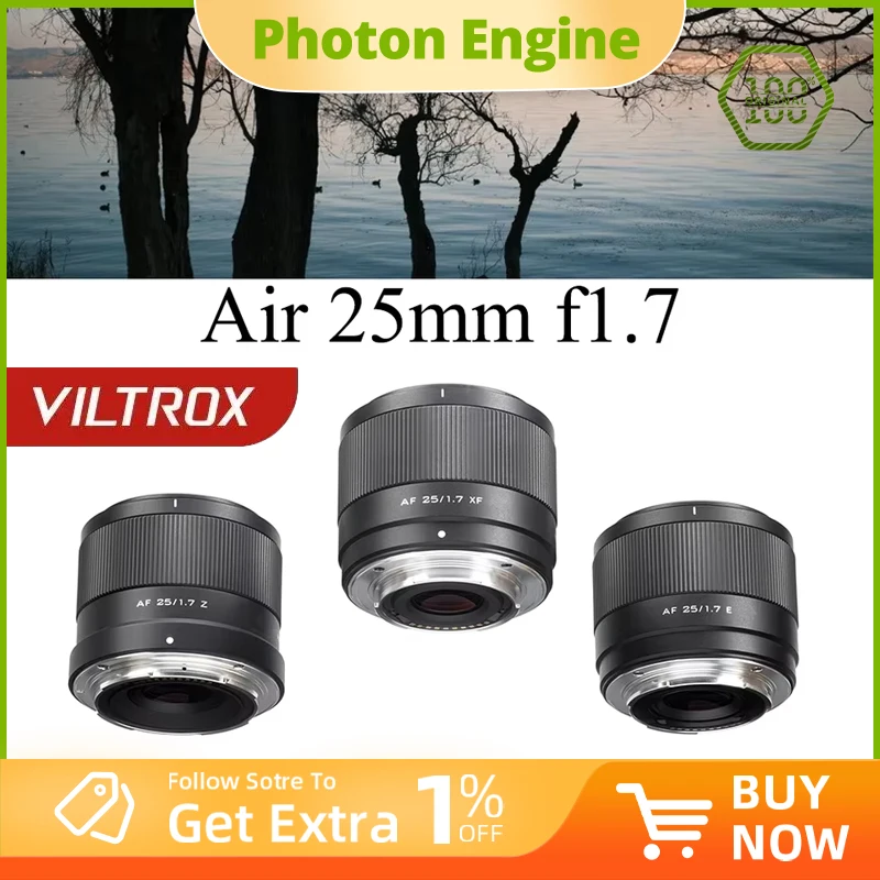 빌트록스 25mm F1.7 에어 오토 포커스 APS-C 프라임 렌즈 (후지 xm5 X..