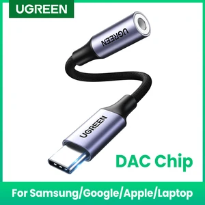 UGREEN USB Type C к 3,5 мм наушники USB C кабель USB C к 3,5 адаптер для наушников аудио кабель для Xiaomi Mi10 HUAWEI P30 Oneplus 9