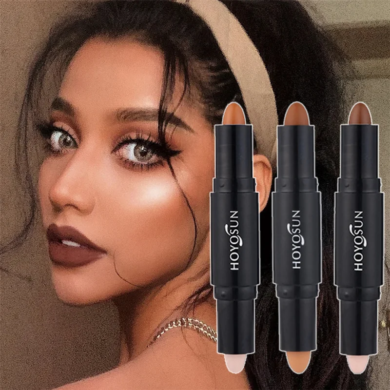 2IN1 Face Foundation Concealer Pen Highlight Stick Long Lasting Dark Circles Corrector Contour Concealers Cosmetic Makeup |