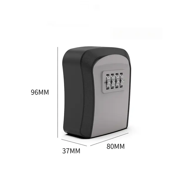 plastic Key Lock Box Wall Mounted Key Safe Box Weatherproof 4 Digit Combination Key Storage Lock Box 2