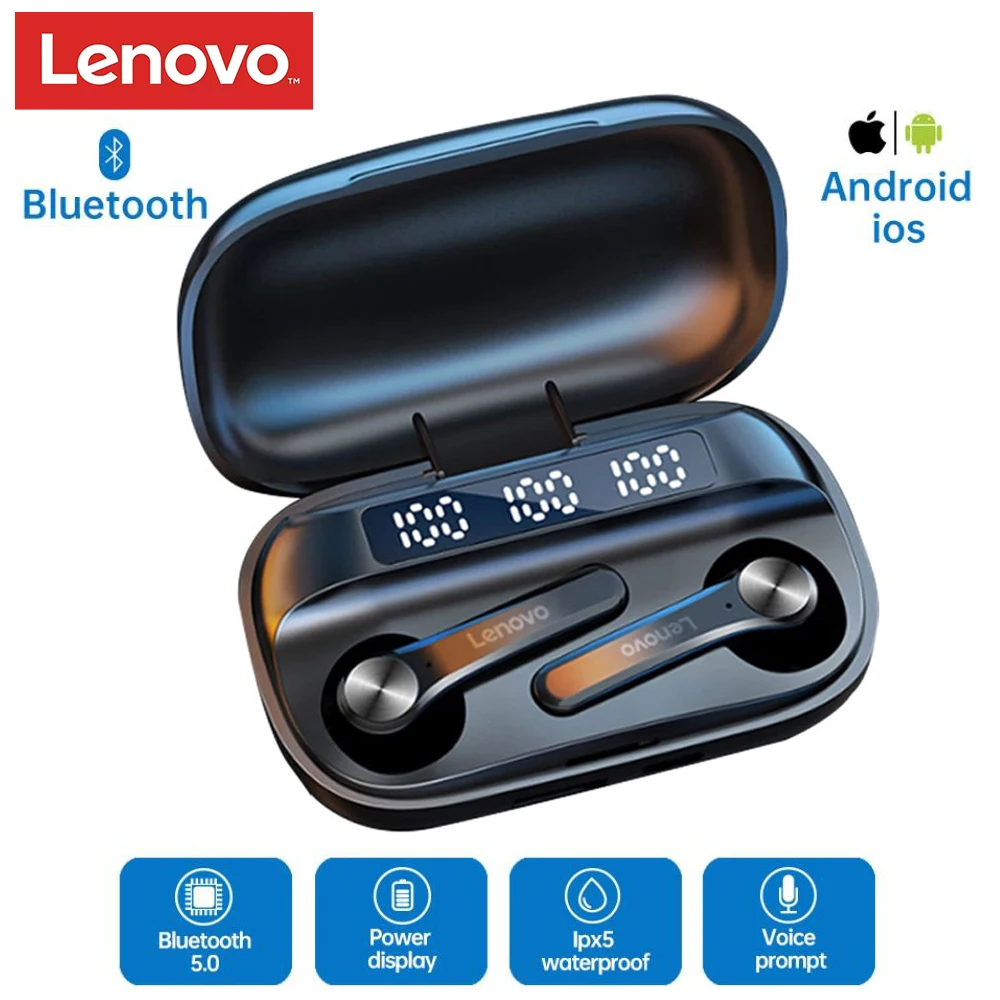 

Original Lenovo QT81 TWS Wireless Headphone Stereo Sports Waterproof Earbuds Hifi Headsets With Mic Bluetooth Earphones HD Call