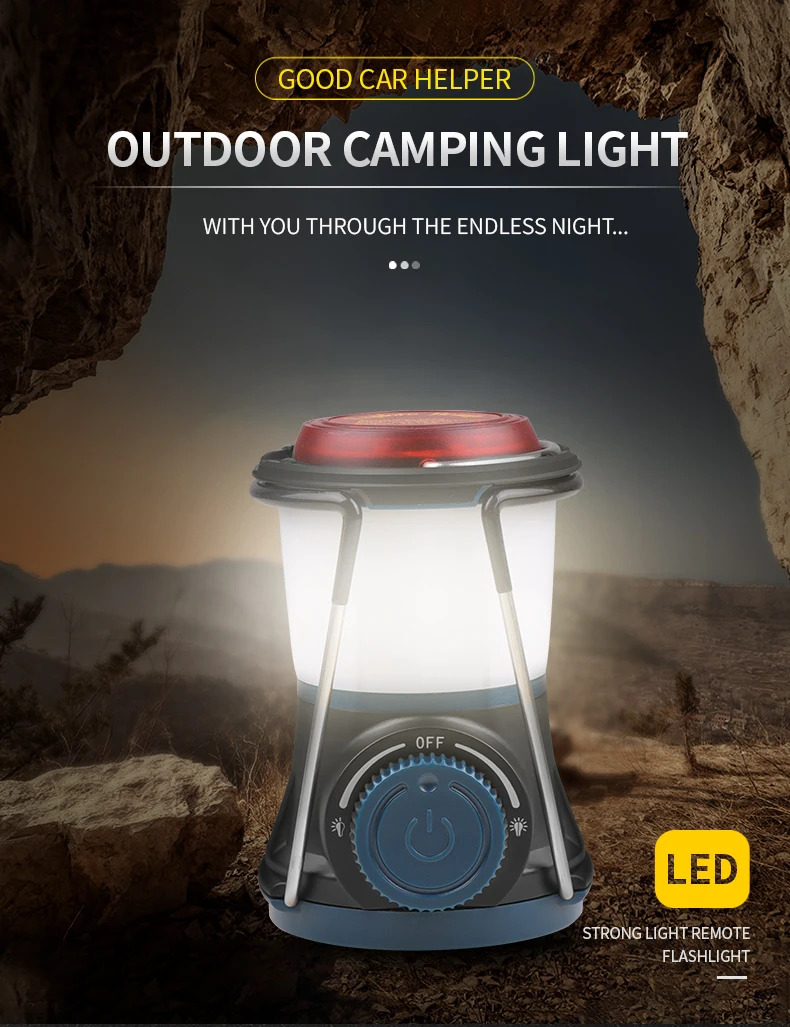 Super Bright 8*LED White Light+8*LED Red Light LED Camping Lantern USB
