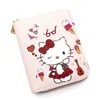 Sanrio Hello Kitty Wallet Bags Cartoon KT Cat Cute Folding PU Leather Card Bag Female Walle Girls Gifts 8
