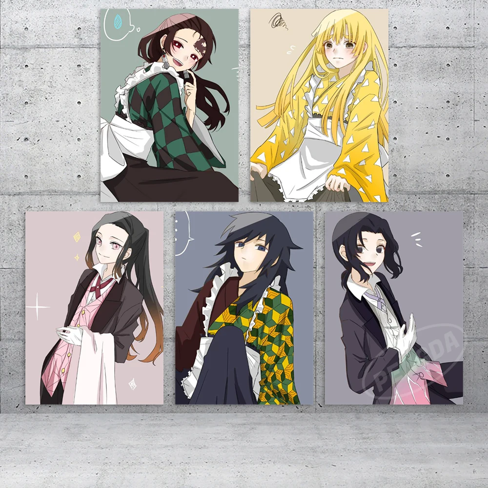 

Wall Art Demon Slayer Modular Canvas Tomioka Giyuu Home Decor Pictures Poster Kamado Nezuko HD Prints Anime Painting Living Room