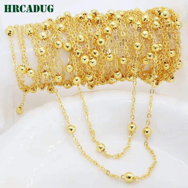 Necklace Chain Jewelry Making Gold Plated  18k Gold Plated Wholesale  Chains - Jewelry Findings & Components - Aliexpress