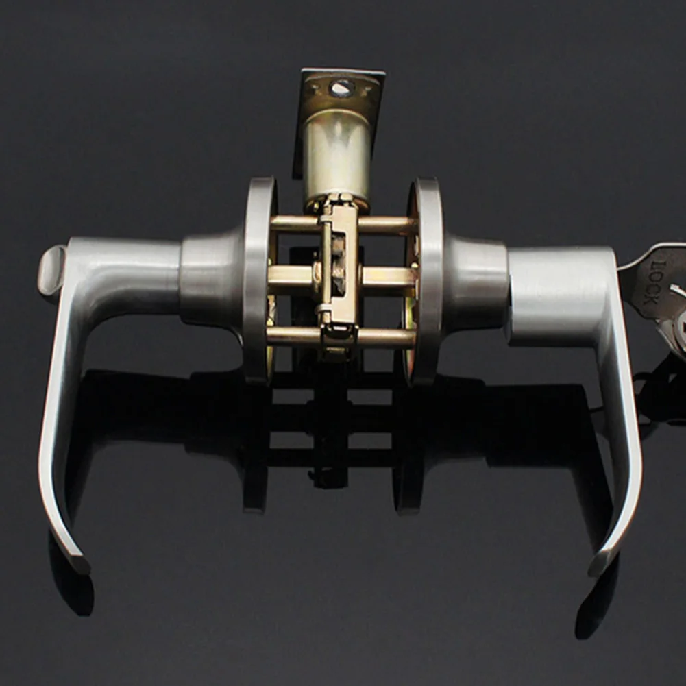 Door Lever Lock with 3 Keys Locking Door Handle Entrance Handles Interior Lever Lock for Bedroom Front