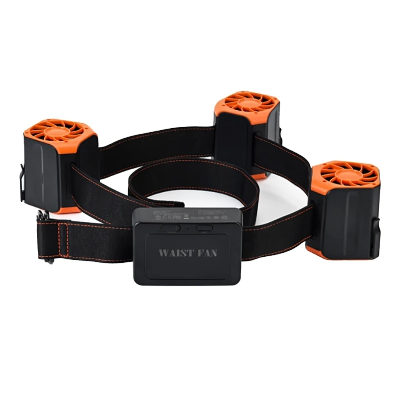 

Hand-Free Belt Clip Fan with 12000mAh Battery Capacity for Outdoor Activities Drop Shipping