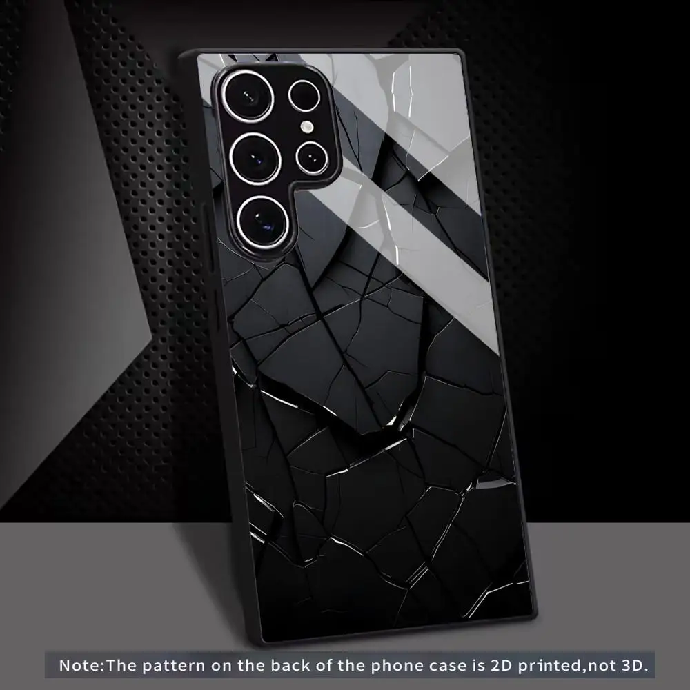Lava Texture Glass Phone Case - Non-Slip Full Cover