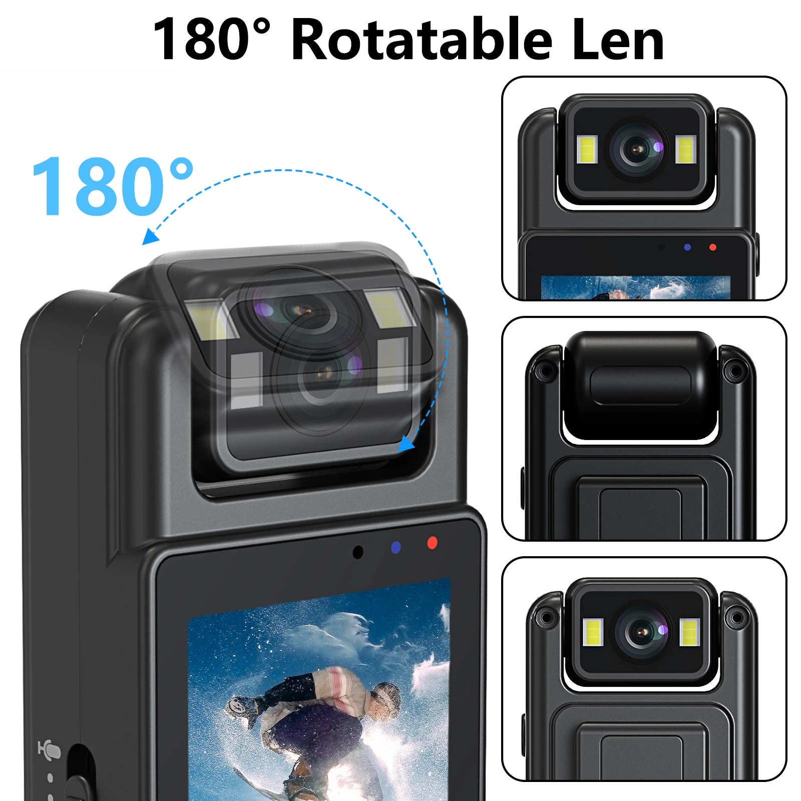 2MP HD Mini Camera 1.3" HD Screen Portable Pocket Body Small Digital Video Recorder Sports Camcorder 3