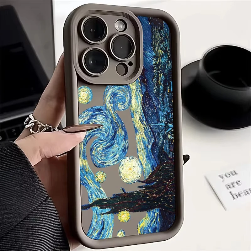 Van Gogh Starry Sky & Sunflowers Artistic Phone Case Cover