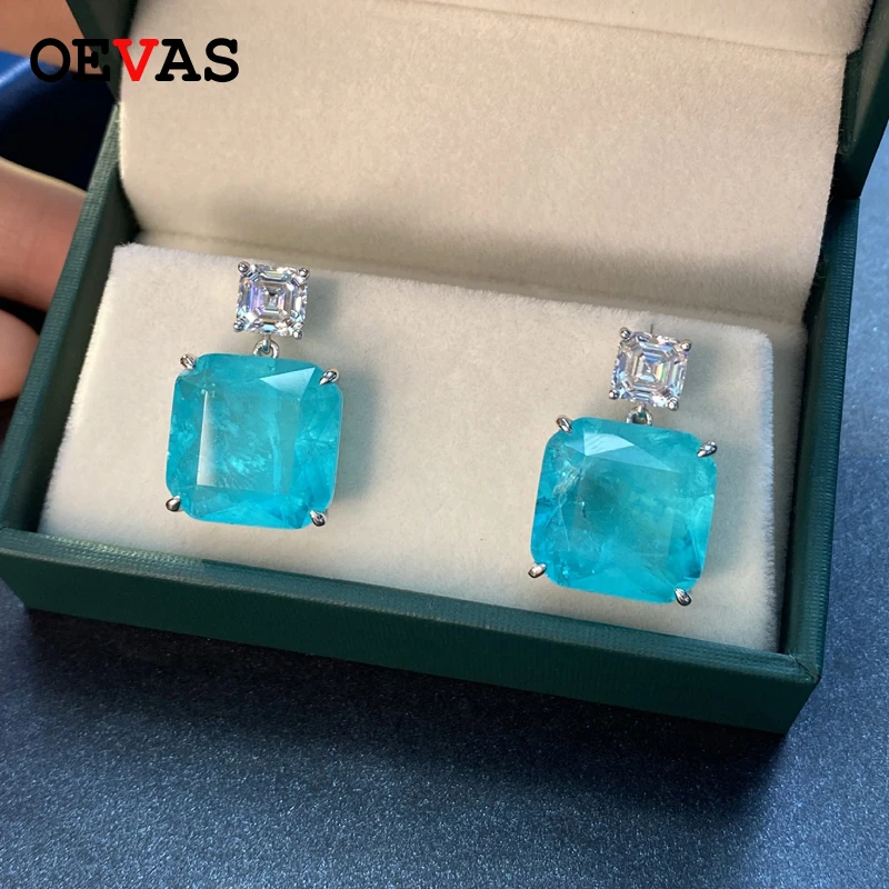Set di gioielli con tormalina Paraiba naturale blu ghiaccio
