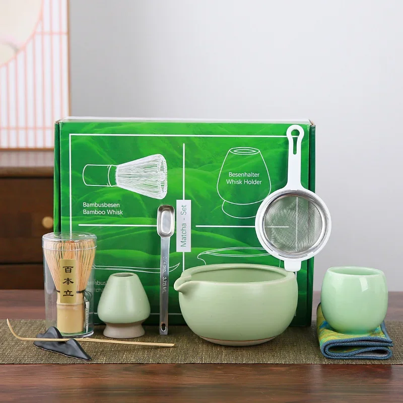 MATCHA まとめ買い 9pcs/set Japanese Ceramic Matcha Gift Box Green Tea Chasen