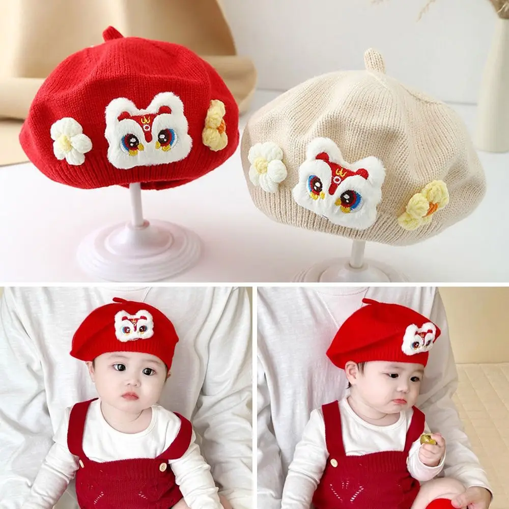 Soft Knitted Baby Beret Hat for Girls