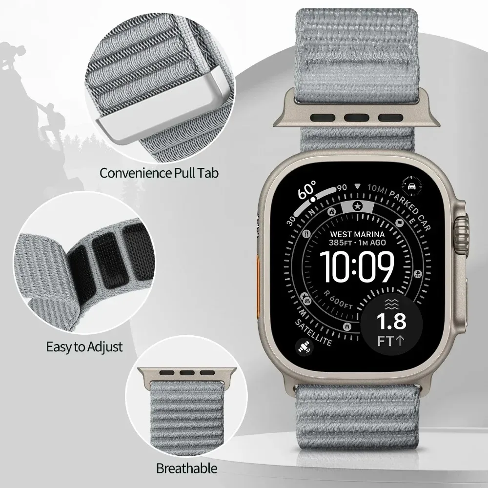 Premium Nylon Loop Strap for Apple Watch - Comfortable and Durable Watchband