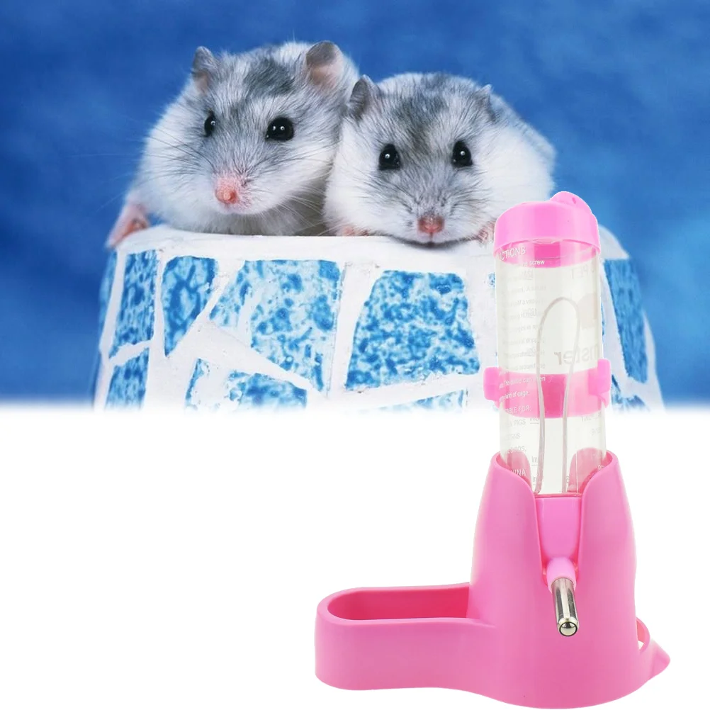 

Hamster Water Feeder 125ML- Automatic Drinking Bottle with Container Base- Adjustable Feeding Bottles for Small Animals