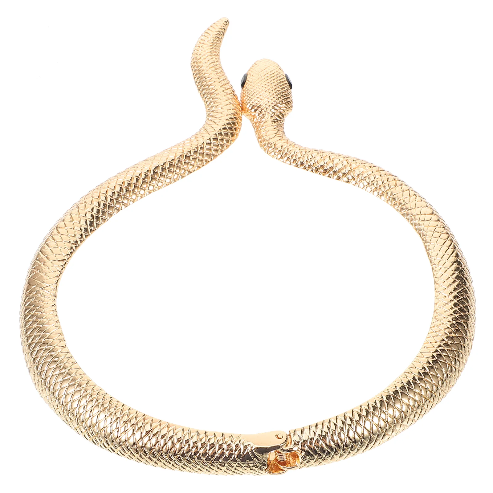 

Vintage Snake Choker Necklace Egyptian Golden Snake Necklace for Women